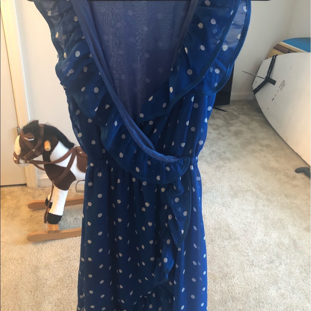 Forever 21 blue polka dot dress
